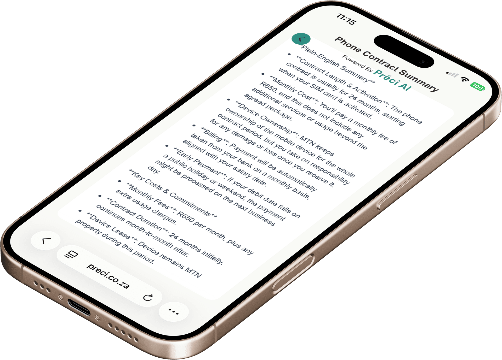 Preci ai Summary